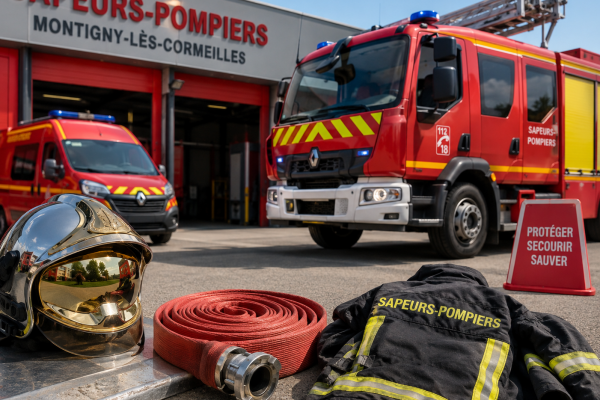 Visite à la caserne des pompiers pour l’IME Le Clos